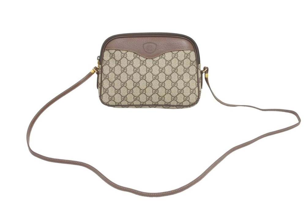 Gucci camera shoulder bag GG supreme monogram Brown